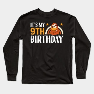 It's My 9th Birthday Sloth Long Sleeve T-Shirt